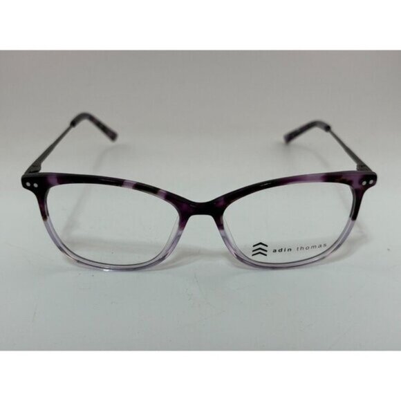 Adin Thomas - AT-504 C1 51-15-137 Purple Tortoise Plastic Eyeglass Frames - Picture 2 of 9